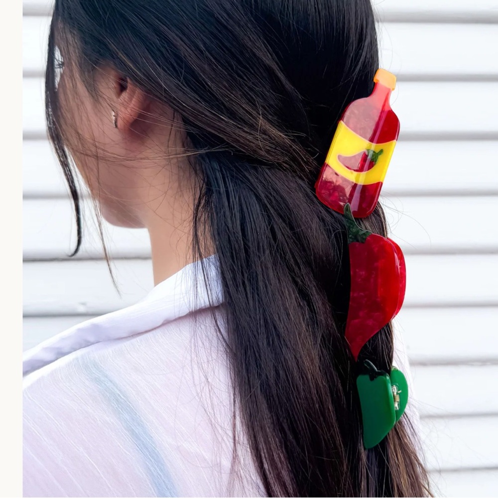 NWT 🌮🌶️ Piper K Hot Sauce and Taco Hair Clips - Picture 13 of 16